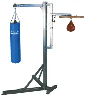 UBS2 dual-station Universal Boxing Stand with heavy bag and 30 inch speed bag